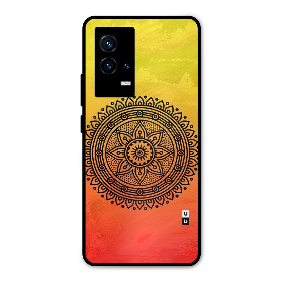 Beautiful Circle Art Metal Back Case for iQOO 9 5G