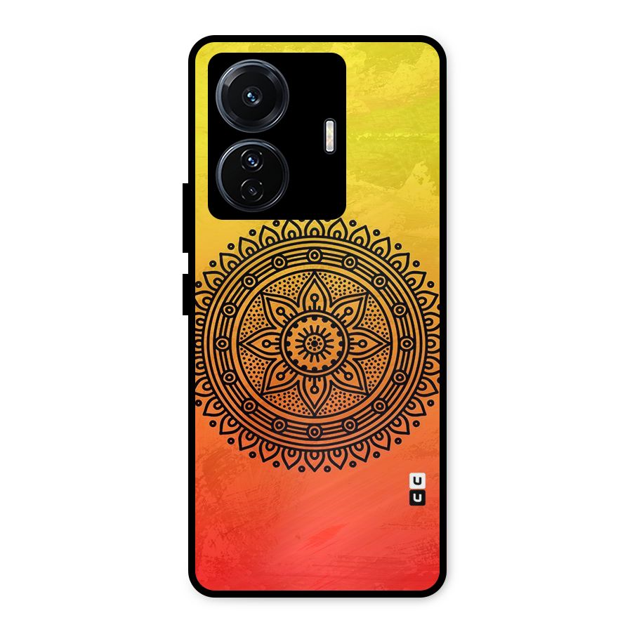 Beautiful Circle Art Metal Back Case for iQOO Z6