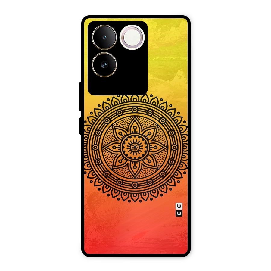 Beautiful Circle Art Metal Back Case for iQOO Z7 Pro