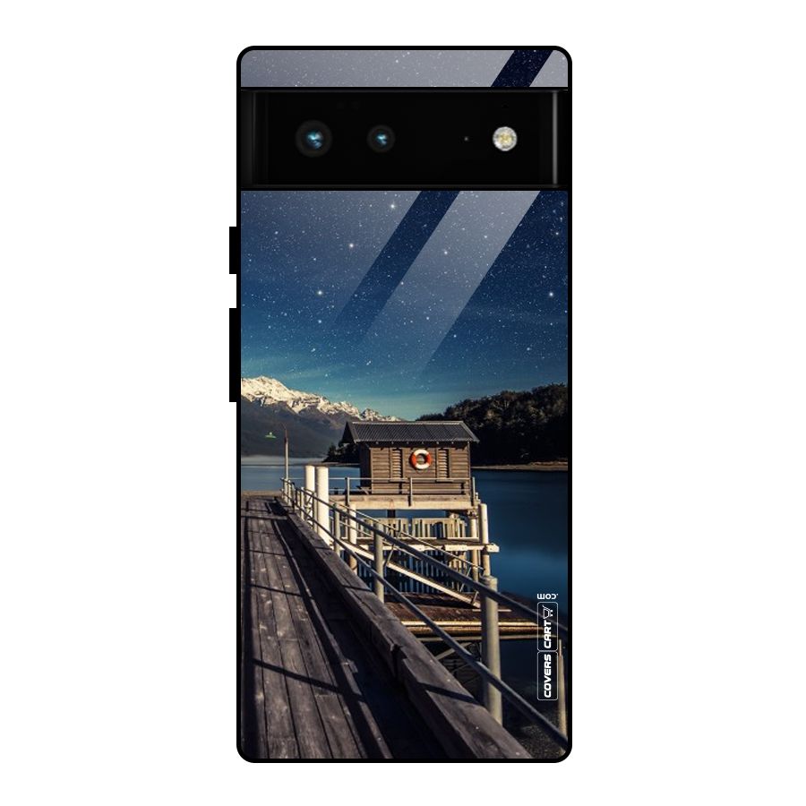 Beautiful Dock Hut Glass Back Case for Google Pixel 6
