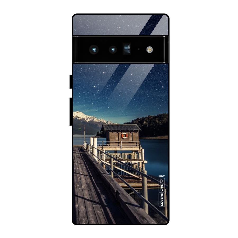 Beautiful Dock Hut Glass Back Case for Google Pixel 6 Pro