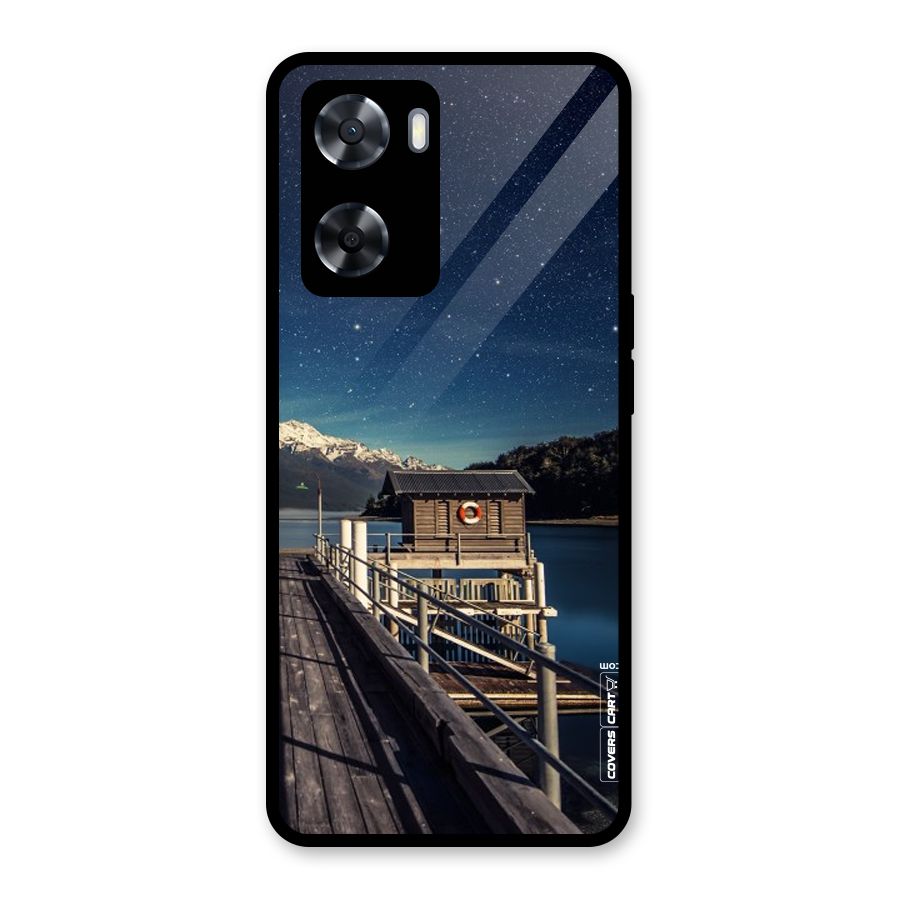 Beautiful Dock Hut Glass Back Case for OnePlus Nord N20 SE