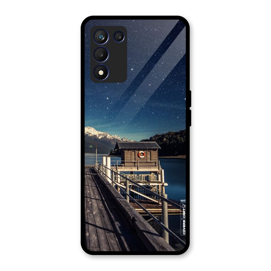 Beautiful Dock Hut Glass Back Case for Realme 9 5G Speed