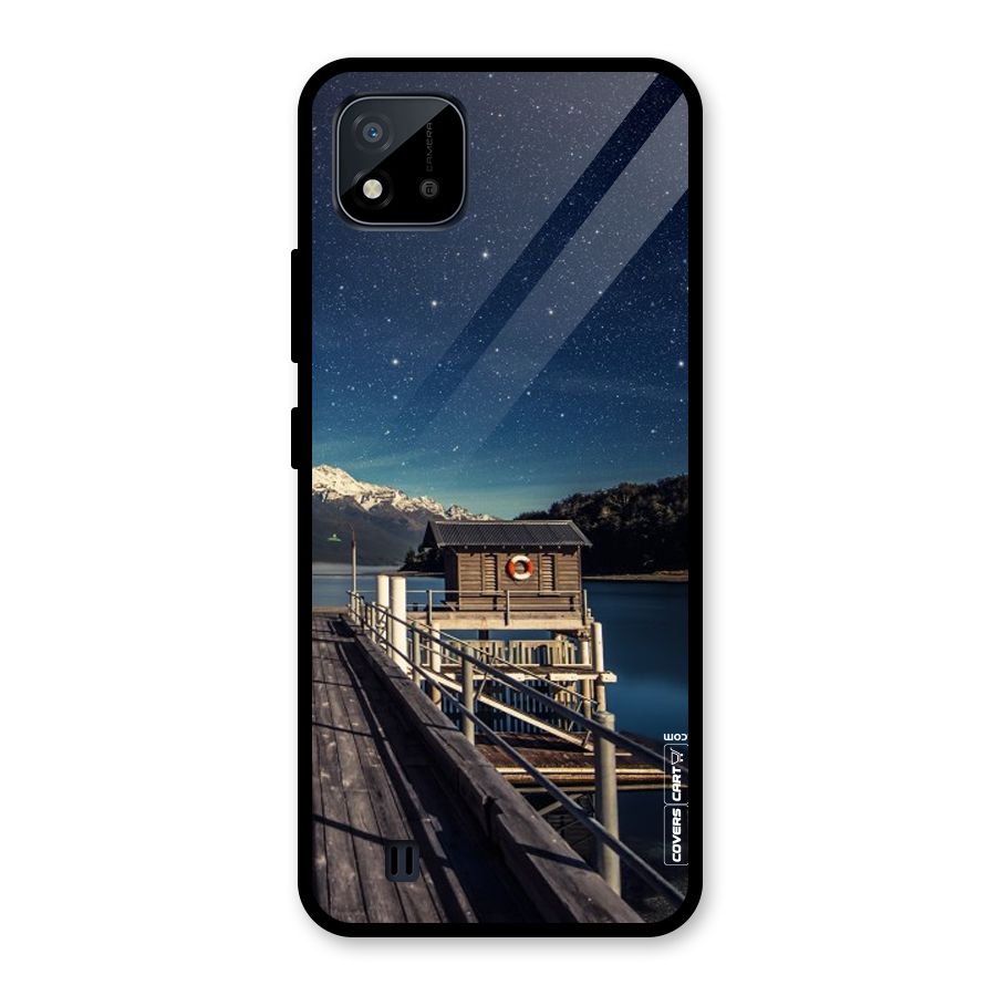 Beautiful Dock Hut Glass Back Case for Realme C11 2021