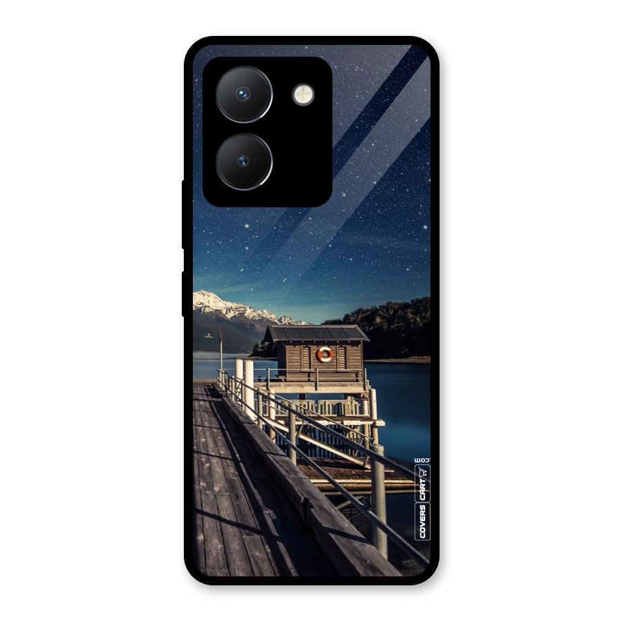 Beautiful Dock Hut Glass Back Case for Vivo Y36