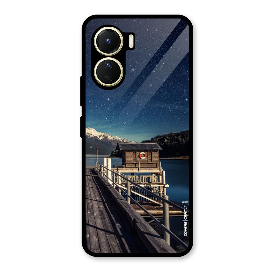 Beautiful Dock Hut Glass Back Case for Vivo Y56