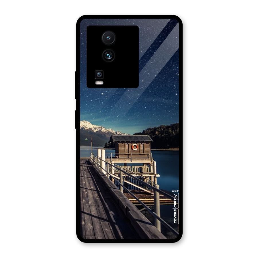 Beautiful Dock Hut Glass Back Case for Vivo iQOO Neo 7