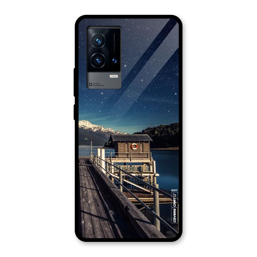 Beautiful Dock Hut Glass Back Case for iQOO 9 5G