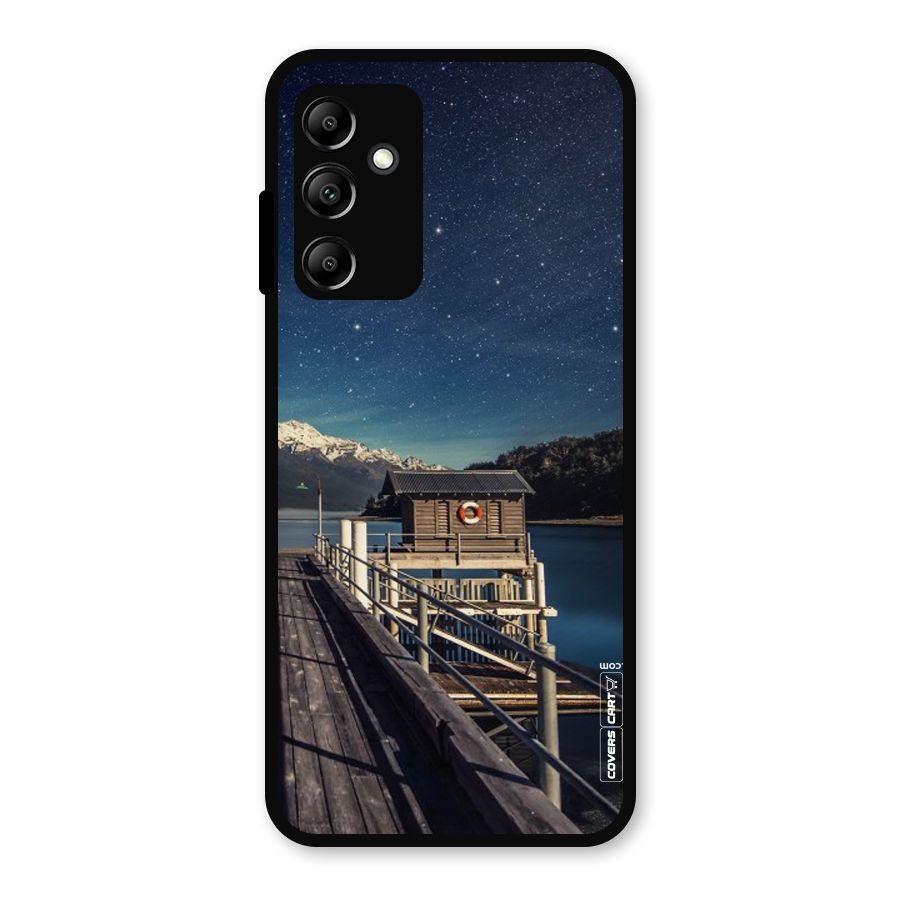 Beautiful Dock Hut Metal Back Case for Galaxy A14 5G