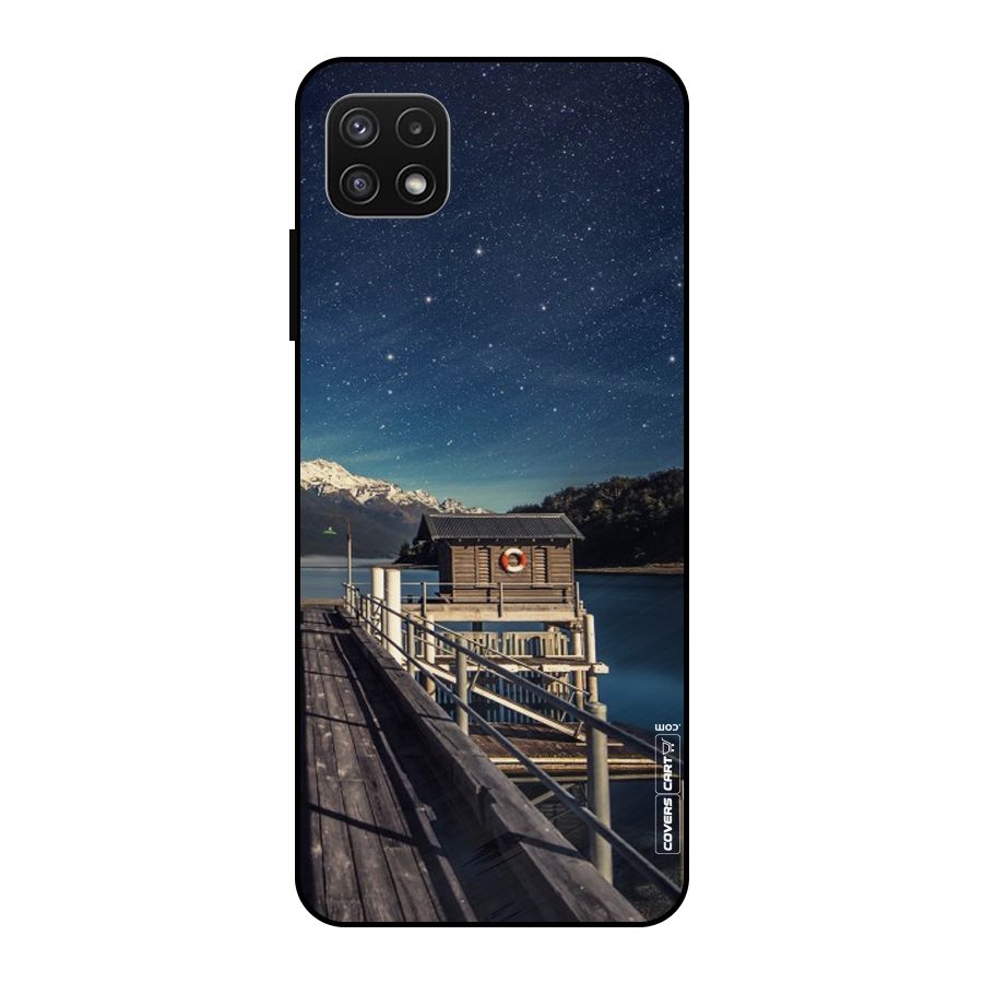 Beautiful Dock Hut Metal Back Case for Galaxy A22 5G