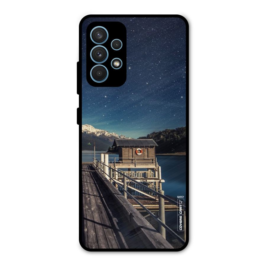 Beautiful Dock Hut Metal Back Case for Galaxy A32