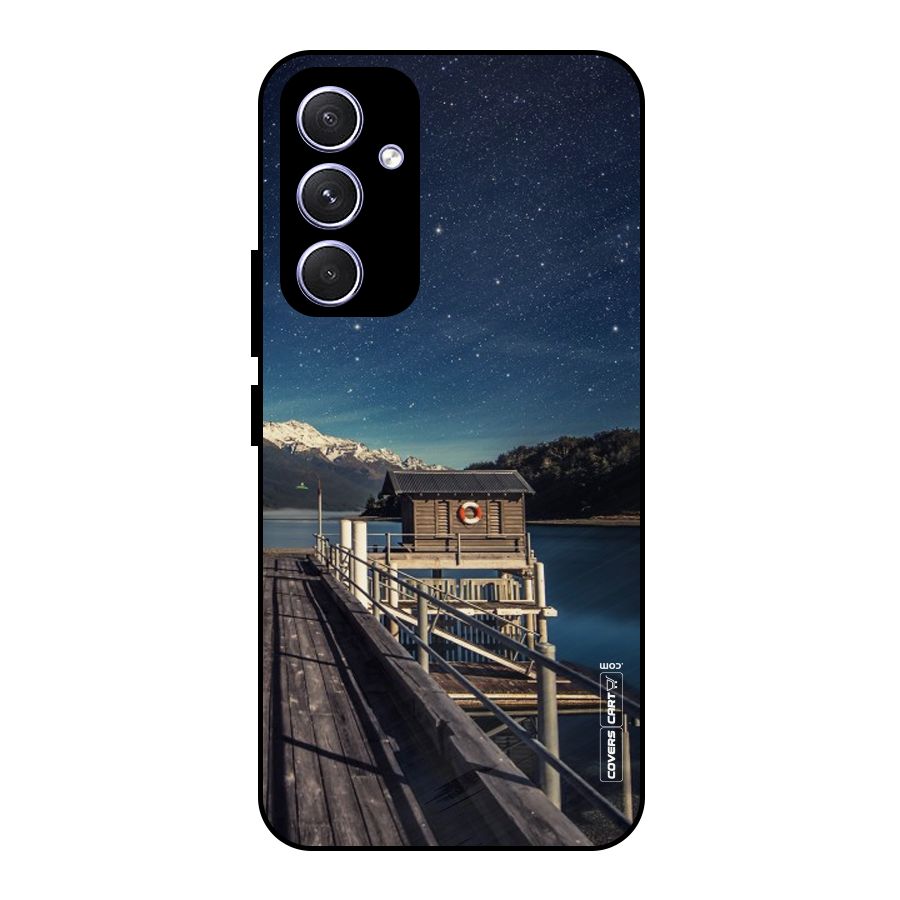 Beautiful Dock Hut Metal Back Case for Galaxy A54