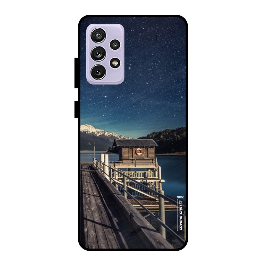 Beautiful Dock Hut Metal Back Case for Galaxy A72