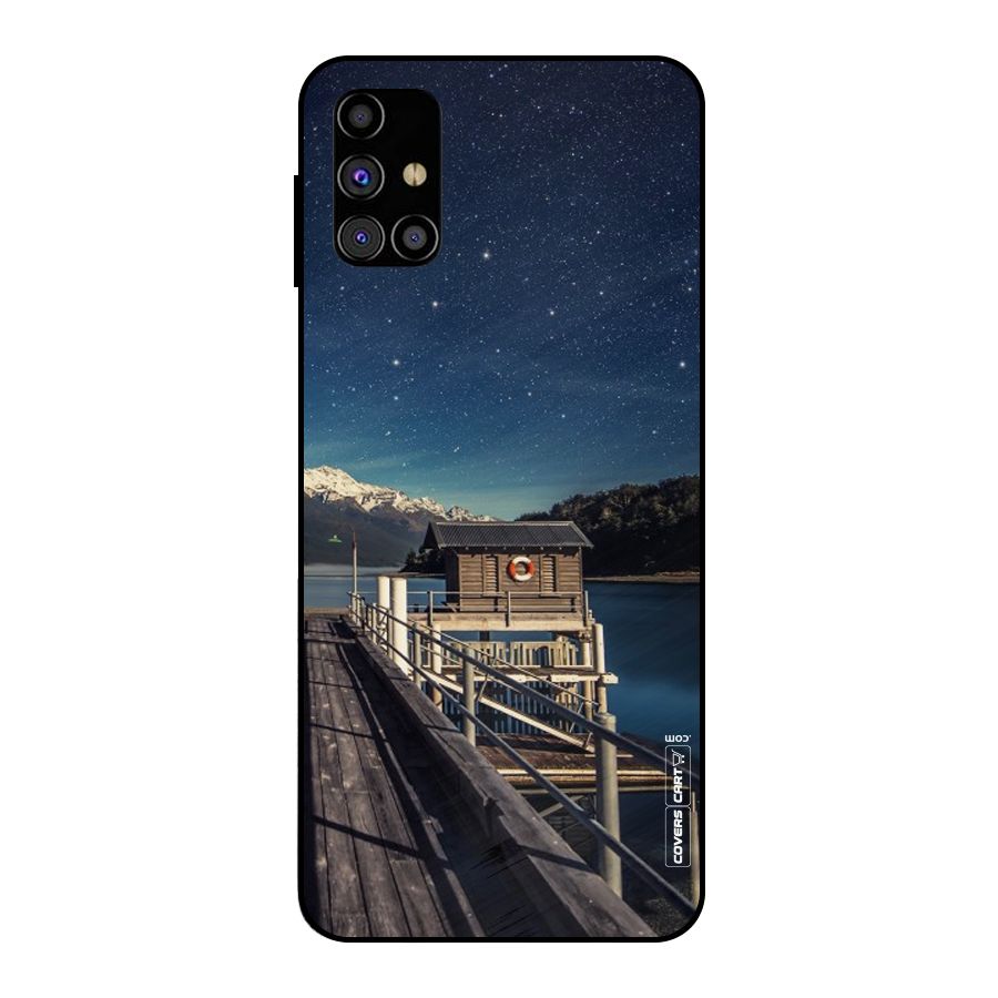 Beautiful Dock Hut Metal Back Case for Galaxy M31s