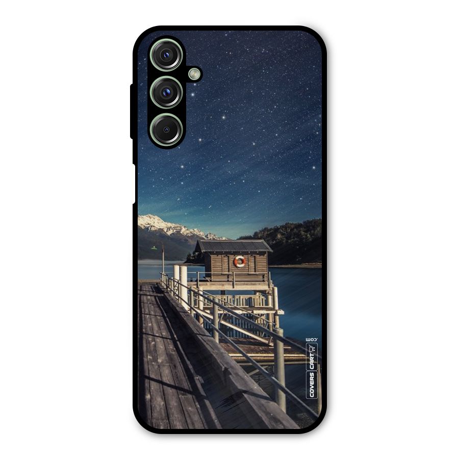 Beautiful Dock Hut Metal Back Case for Galaxy M34