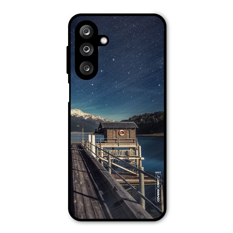 Beautiful Dock Hut Metal Back Case for Galaxy M36