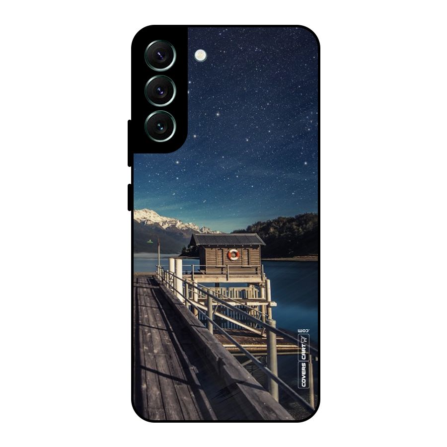 Beautiful Dock Hut Metal Back Case for Galaxy S22 Plus 5G