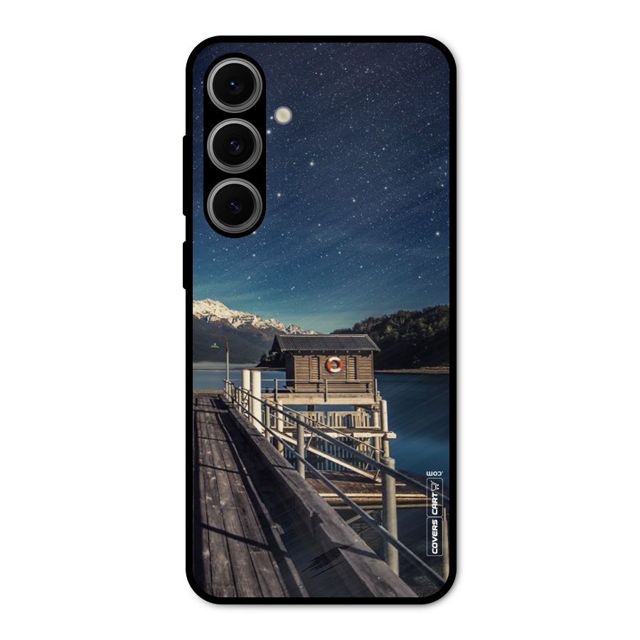 Beautiful Dock Hut Metal Back Case for Galaxy S24 FE