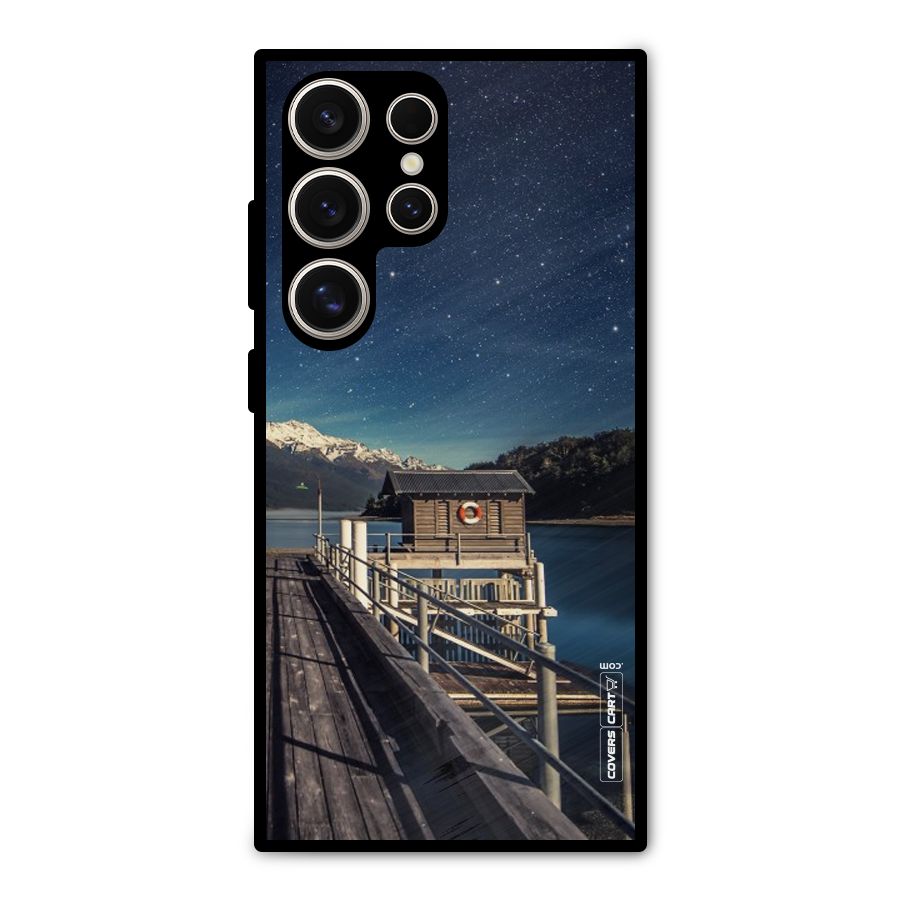 Beautiful Dock Hut Metal Back Case for Galaxy S24 Ultra