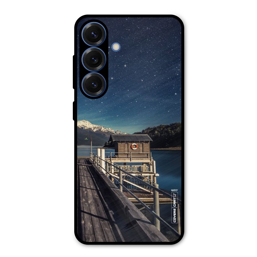 Beautiful Dock Hut Metal Back Case for Galaxy S25