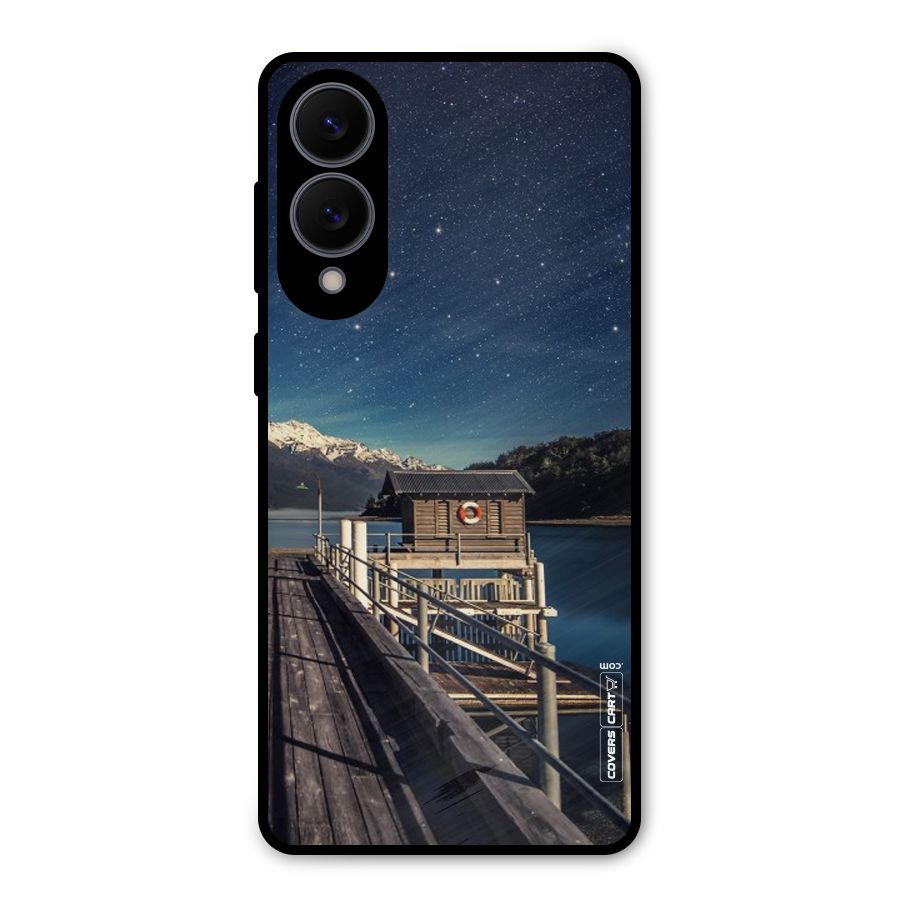 Beautiful Dock Hut Metal Back Case for Galaxy S25 Edge