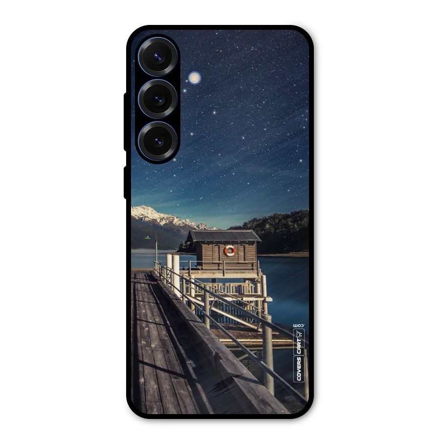 Beautiful Dock Hut Metal Back Case for Galaxy S25 Plus