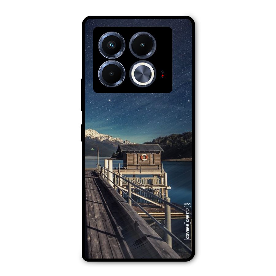 Beautiful Dock Hut Metal Back Case for Infinix Note 40 5G
