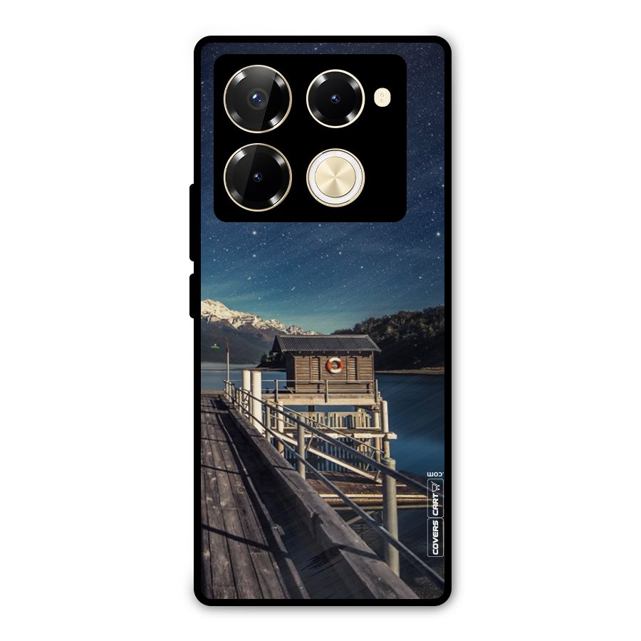 Beautiful Dock Hut Metal Back Case for Infinix Note 40 Pro