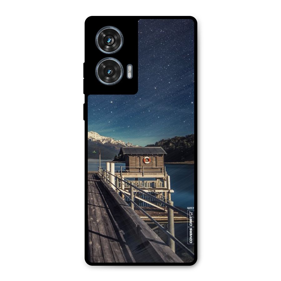 Beautiful Dock Hut Metal Back Case for Motorola Edge 50 Fusion
