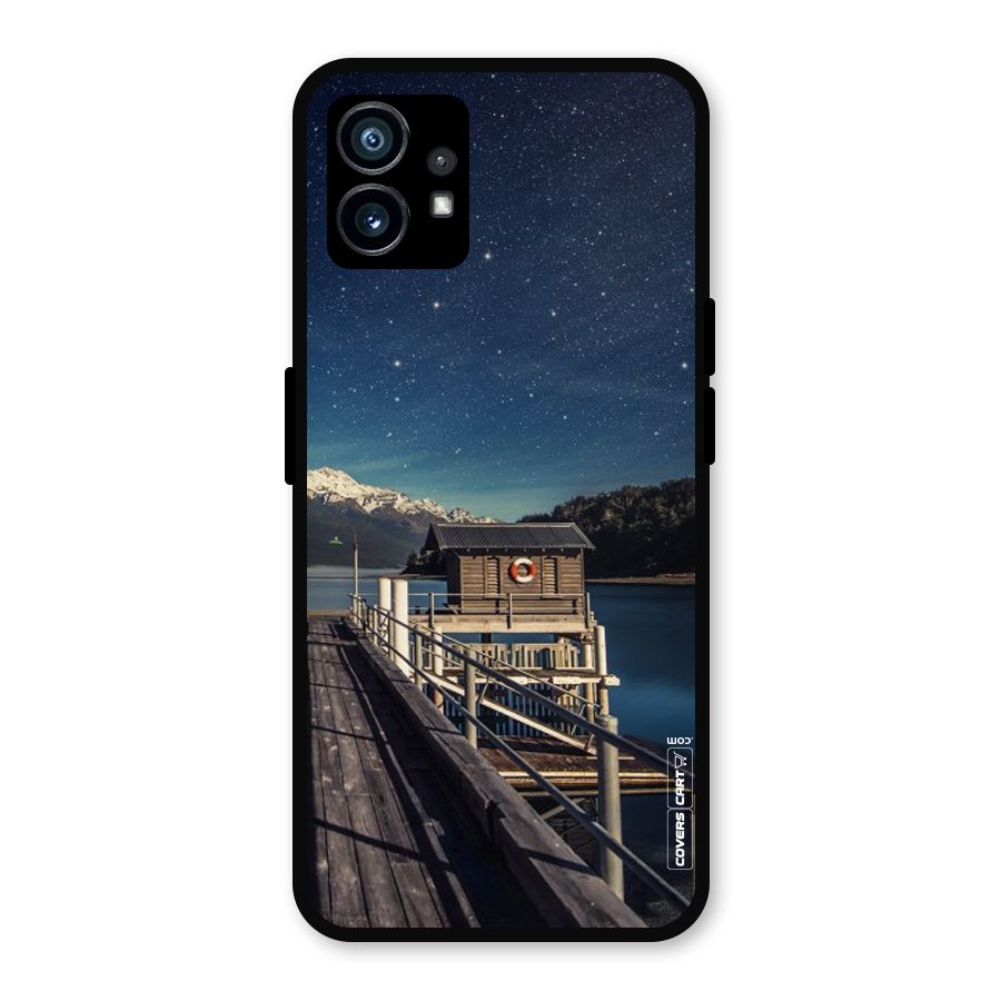 Beautiful Dock Hut Metal Back Case for Nothing Phone 1