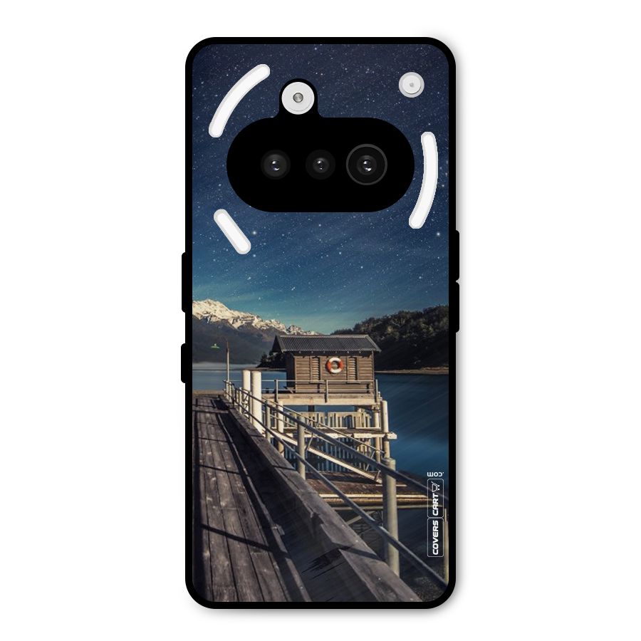 Beautiful Dock Hut Metal Back Case for Nothing Phone 3a