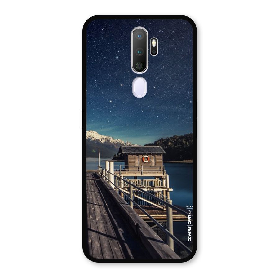 Beautiful Dock Hut Metal Back Case for Oppo A9 (2020)