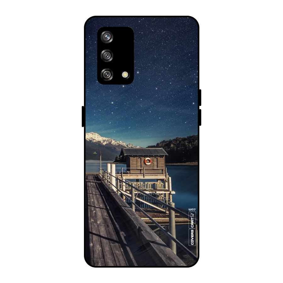 Beautiful Dock Hut Metal Back Case for Oppo F19s