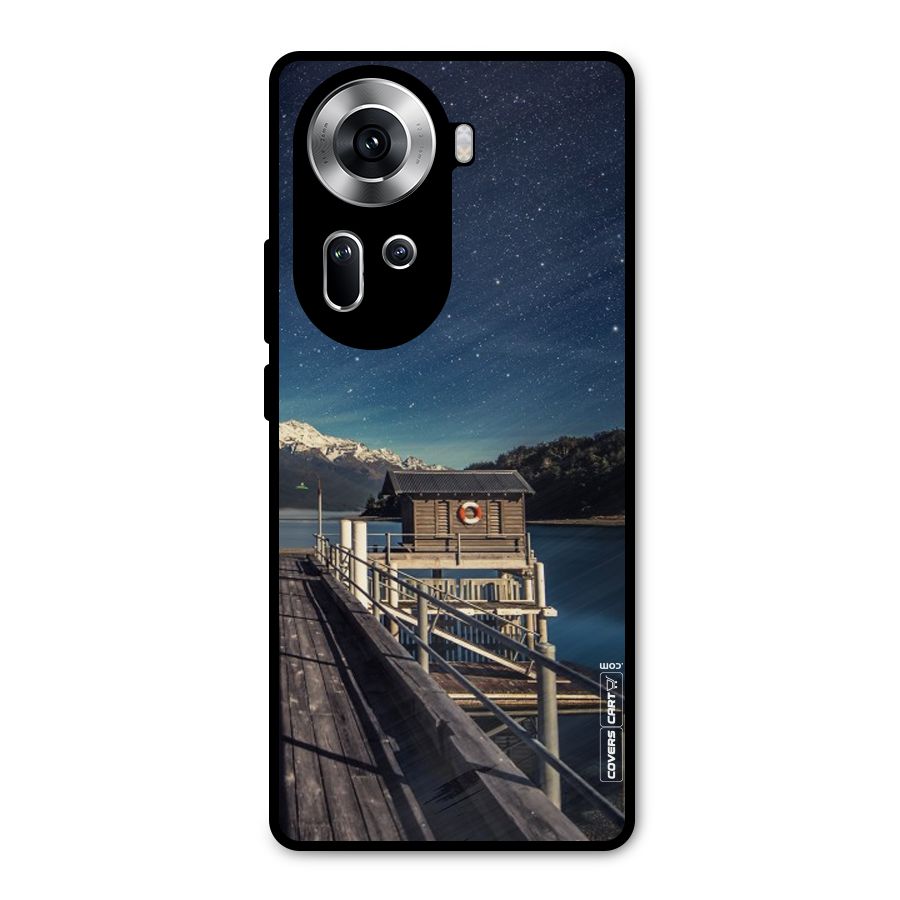 Beautiful Dock Hut Metal Back Case for Oppo Reno11 5G