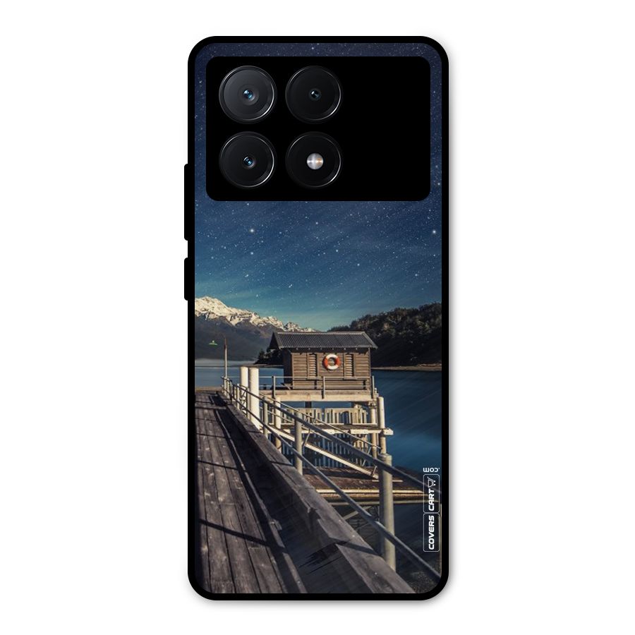 Beautiful Dock Hut Metal Back Case for Poco X6 Pro
