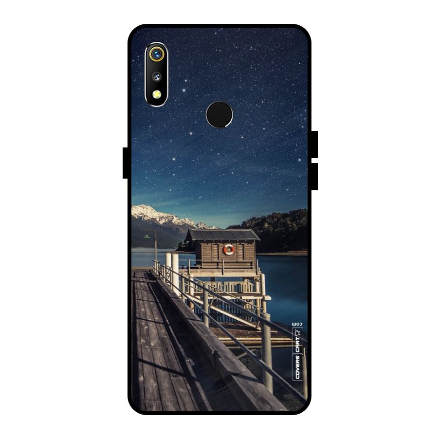 Beautiful Dock Hut Metal Back Case for Realme 3i