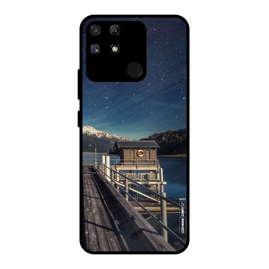 Beautiful Dock Hut Metal Back Case for Realme Narzo 50A