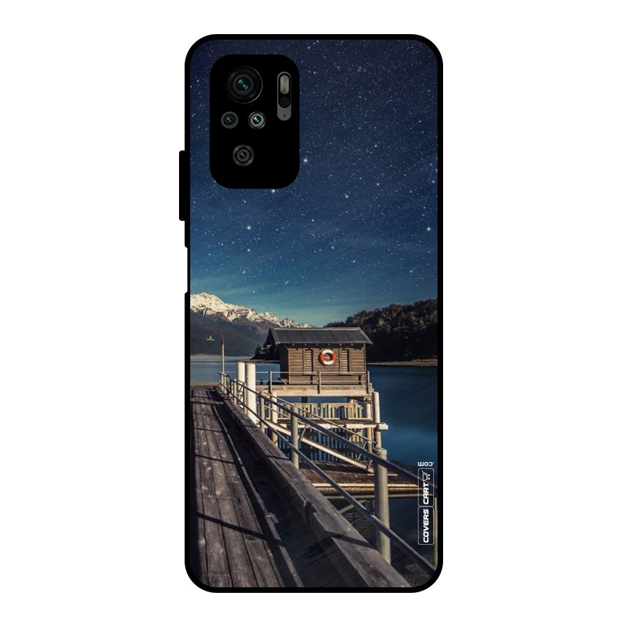 Beautiful Dock Hut Metal Back Case for Redmi Note 10S