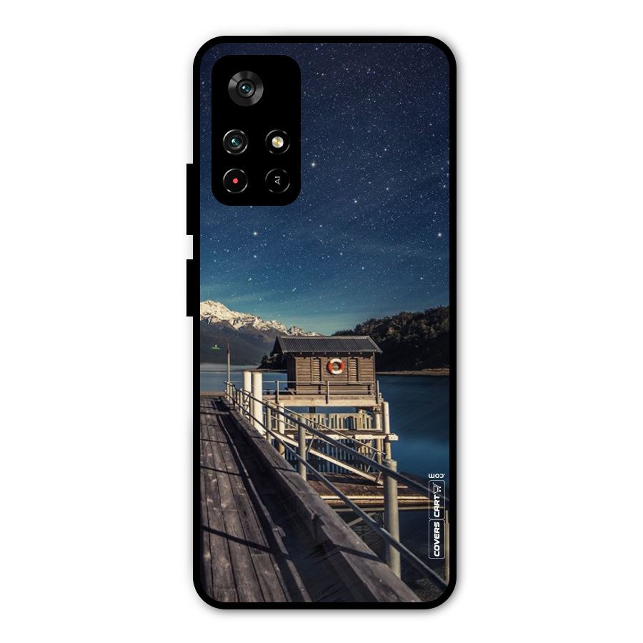 Beautiful Dock Hut Metal Back Case for Redmi Note 11T 5G