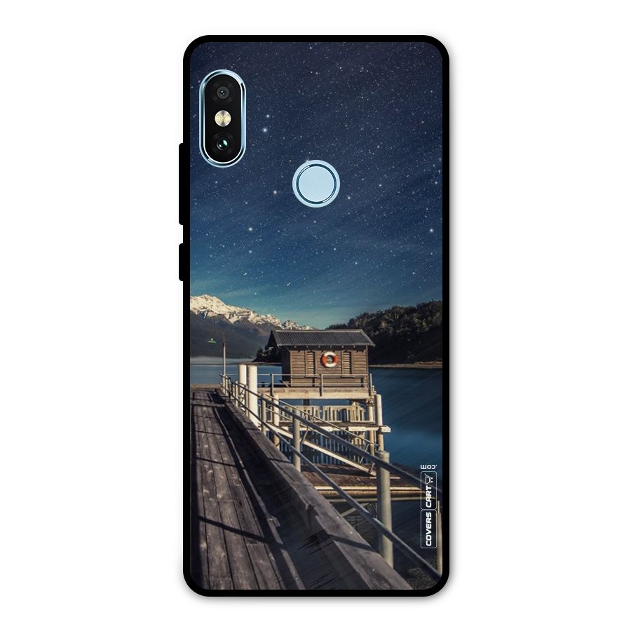 Beautiful Dock Hut Metal Back Case for Redmi Note 5 Pro