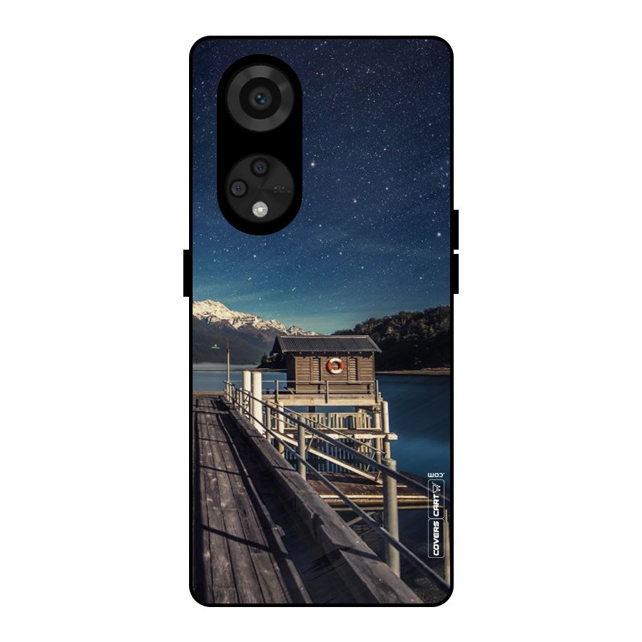 Beautiful Dock Hut Metal Back Case for Reno8 T 5G
