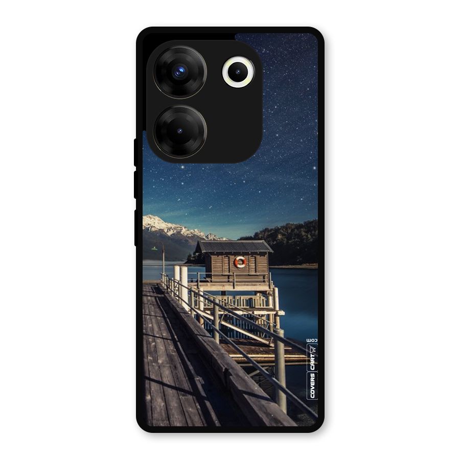 Beautiful Dock Hut Metal Back Case for Tecno Camon 20