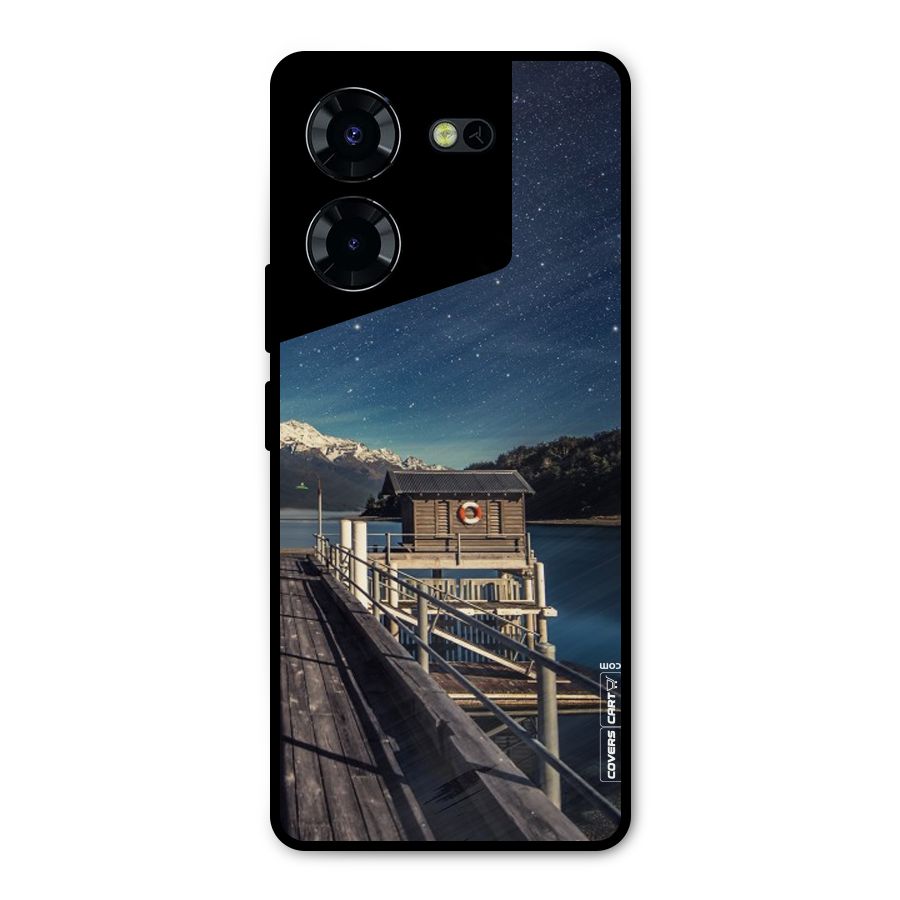 Beautiful Dock Hut Metal Back Case for Tecno Pova 5 Pro 5G