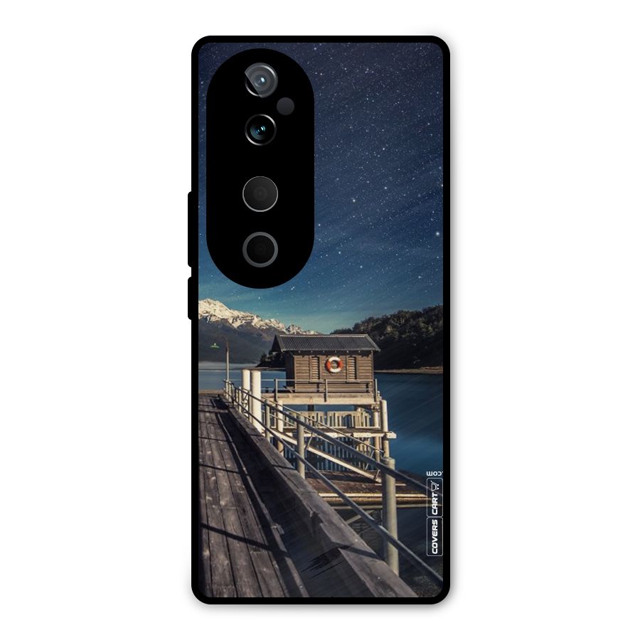 Beautiful Dock Hut Metal Back Case for Vivo T3 Ultra