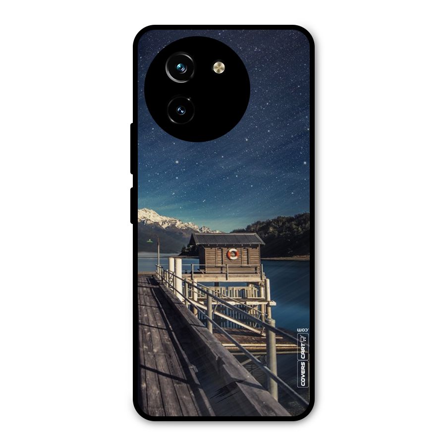 Beautiful Dock Hut Metal Back Case for Vivo T3x
