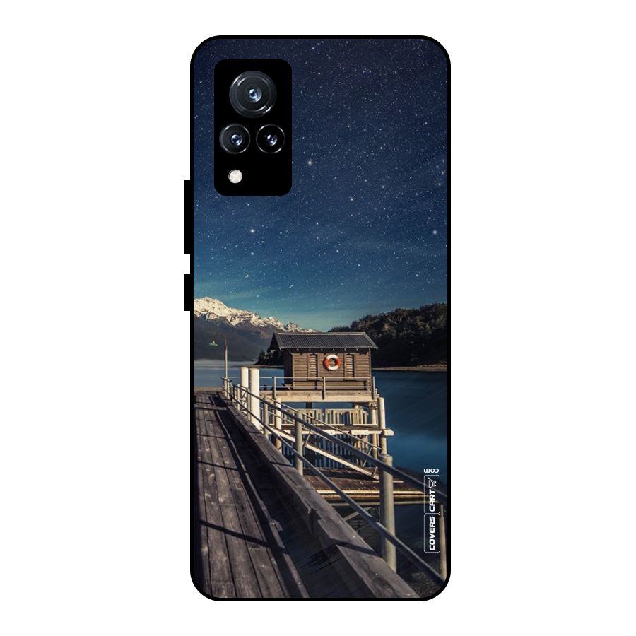 Beautiful Dock Hut Metal Back Case for Vivo V21 5G