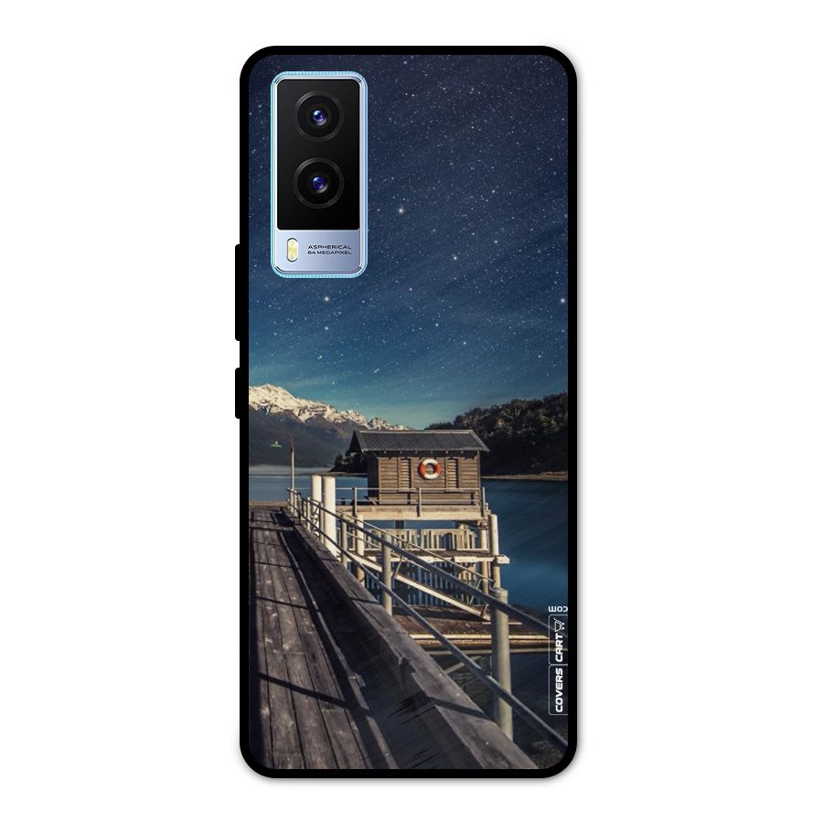 Beautiful Dock Hut Metal Back Case for Vivo V21e 5G