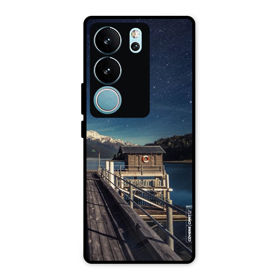 Beautiful Dock Hut Metal Back Case for Vivo V29 Pro
