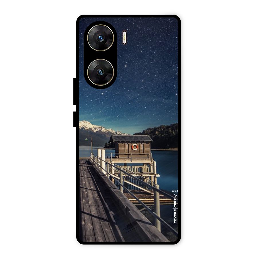 Beautiful Dock Hut Metal Back Case for Vivo V29e