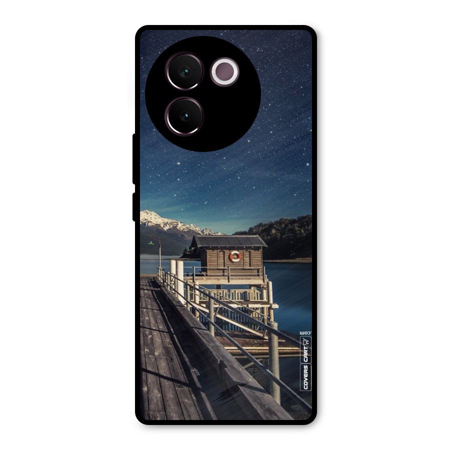 Beautiful Dock Hut Metal Back Case for Vivo V30e